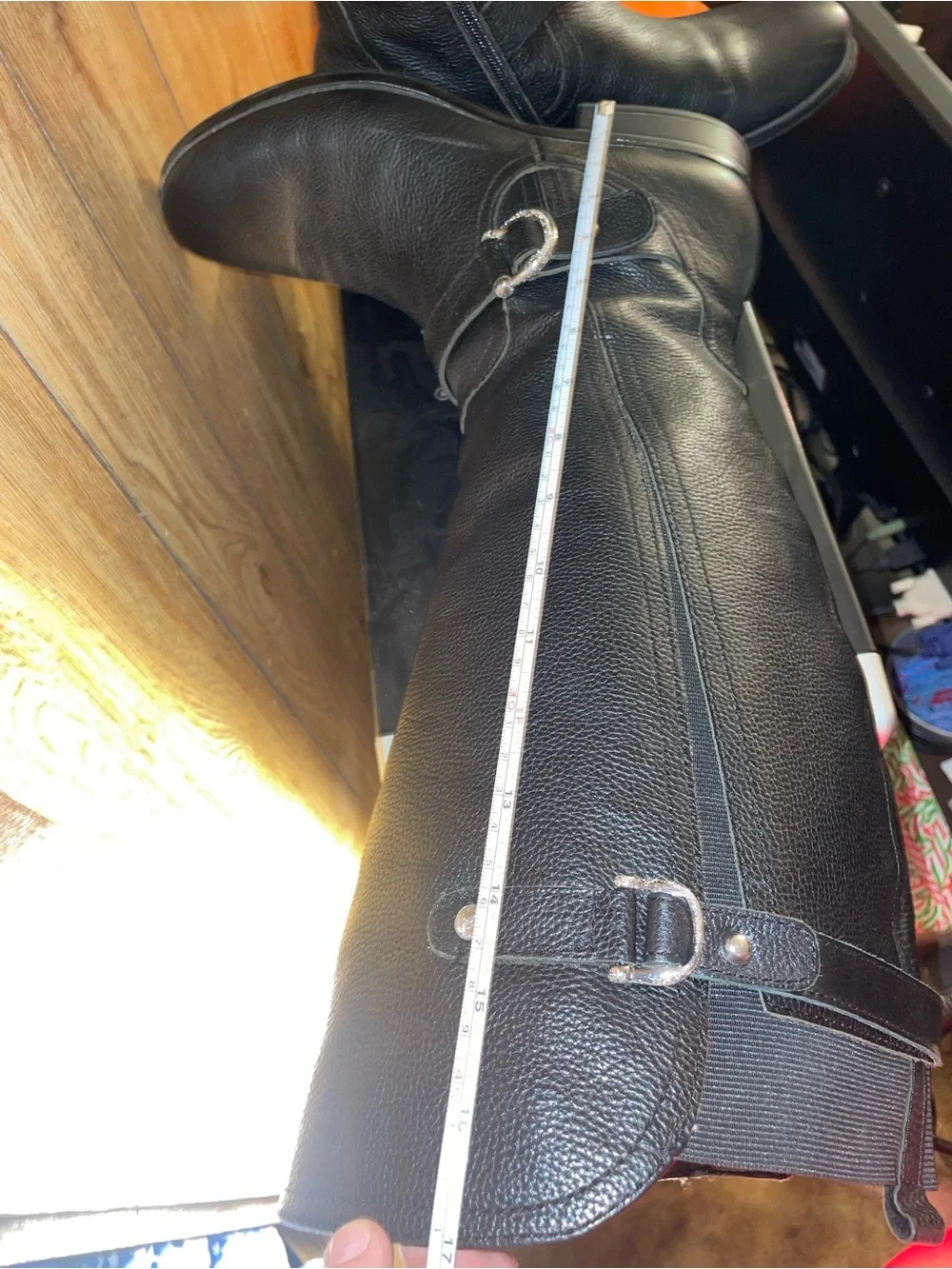 Classic Black Leather Knee-High  Boots